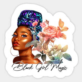 Black Girl Magic, Beautiful Black Woman, African American Woman Sticker